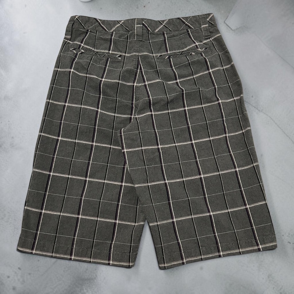 Tony Hawk Skater Shorts Grey/Purple Plaid Baggy Y2K 90s Vintage Style Size 32
